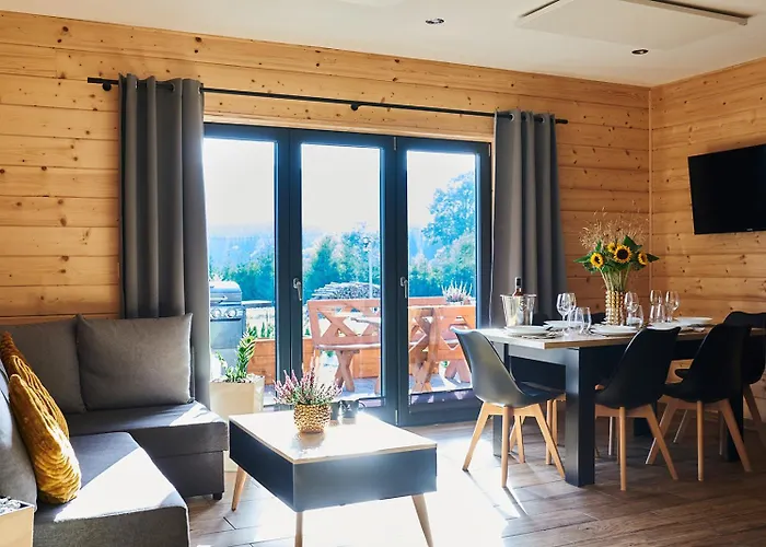 샬레 Osada Orlica Klimatyczne Z Widokiem Na Gory I Termalnym Sauna Jacuzzi 4 Km Od Zieleniec Arena Lasowka